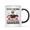 I'm Not Retired I'm A Professional Grandpa Personalized Mug, Retirement Gift For Grandpa