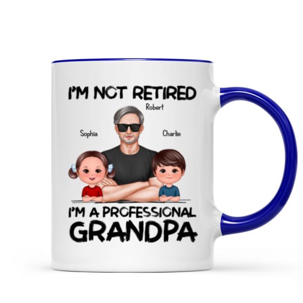 I'm Not Retired I'm A Professional Grandpa Personalized Mug, Retirement Gift For Grandpa