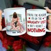 I'm On The Naughty List Personalized Coffee Mug, Couple Gift
