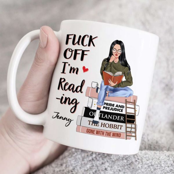 I'm Reading Book, Book Girl White Mug Gift