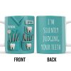 I'm Silently Judging Your Teeth - Personalized Custom Coffee Mug - GRAD314_MG