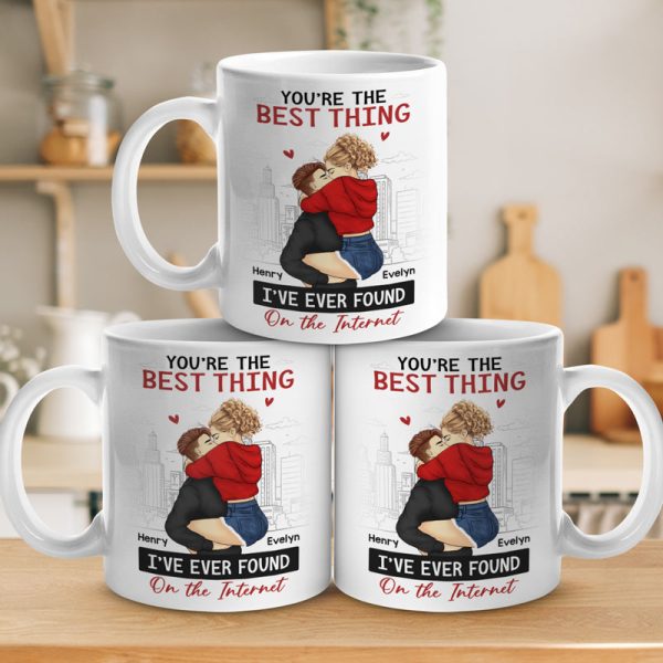 I'm So Glad I Found You - Couple Personalized Custom Mug - Gift For Husband Wife, Anniversary
