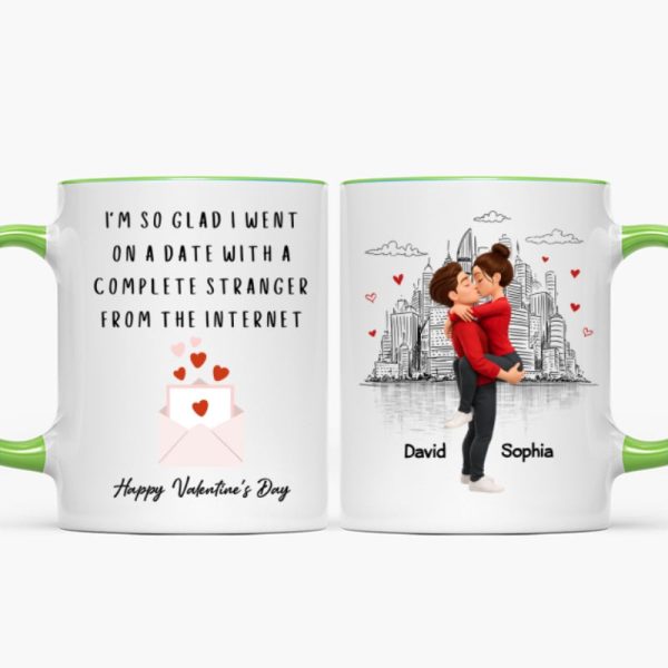 I'm So Glad I Went on a Date with a Complete Stranger - Personalized Mug - Sentimental Valentine's Day Gift for Her