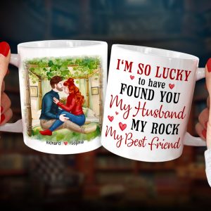 I'm So Lucky To have Found You-Personalized Coffee Mug- Gift For Husband/Gift For Wife- Couple Mug