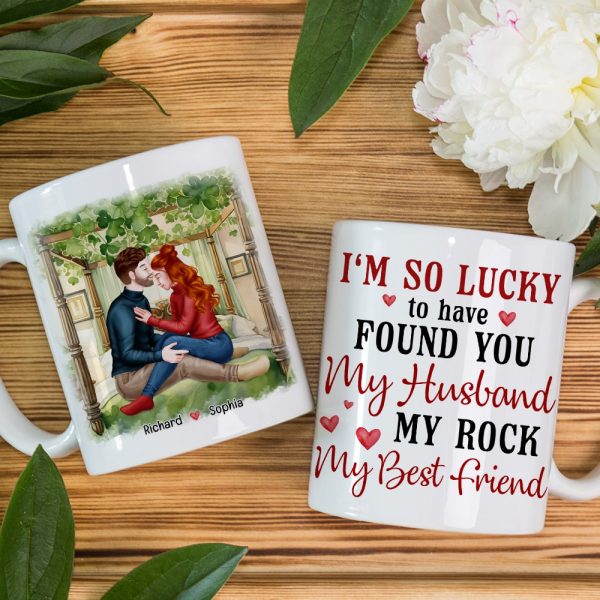 I'm So Lucky To have Found You-Personalized Coffee Mug- Gift For Husband/Gift For Wife- Couple Mug