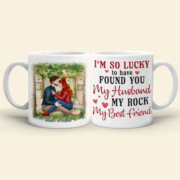 I'm So Lucky To have Found You-Personalized Coffee Mug- Gift For Husband/Gift For Wife- Couple Mug