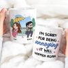 I'm Sorry For Being Annoying - Personalized Couple Mug - Gift For Couple