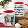 I'm Sorry For Being Annoying - Personalized Couple Mug - Gift For Couple
