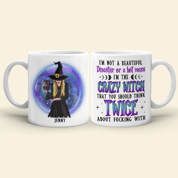 I'm The Crazy Witch Personalized Coffee Mug, Gift For Witch Lover