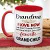 I'm Your Favorite Grandchild Personalized Mug, Gift For Grandma, Gift For Grandpa, Mother's Day Gift