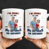 I'm Yours No Returns Or Refunds Cartoon Couple Design - Personalized Custom Coffee Mug - CPL1353_MG