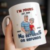 I'm Yours No Returns Or Refunds Cartoon Couple Design - Personalized Custom Coffee Mug - CPL1353_MG