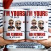 I'm Yours No Returns Or Refunds, Cartoon Couple With Hearts - Personalized Custom Coffee Mug - CPL548_MG