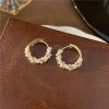 Imitation Pearl Small Round Hoop Earrings