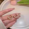 Imitation Pearl Small Round Hoop Earrings