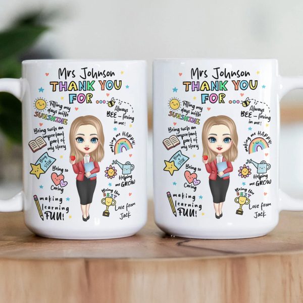 Important Part Of My Story - Thank You Teacher Gift - Personalized Mug