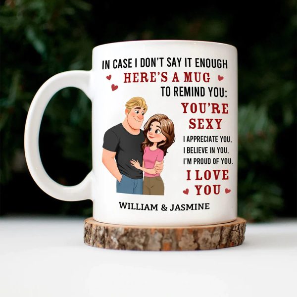 In Case I Don't Say It Enough Couples Animate Hugging Couple - Personalized Mug
