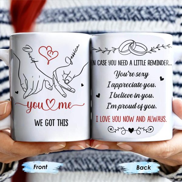 In Case You Need A Little Reminder Linked Rings And Hearts Design - Personalized Custom Coffee Mug - CPL1140_MG