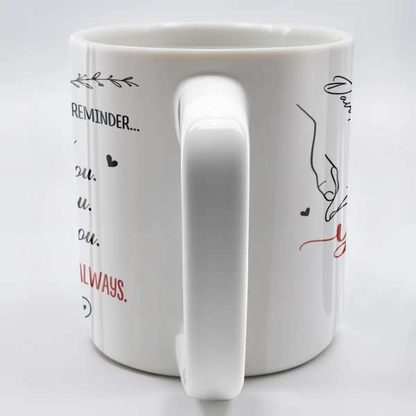 In Case You Need A Little Reminder Linked Rings And Hearts Design - Personalized Custom Coffee Mug - CPL1140_MG