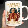 In God We Trust, Pope And American Flag - Personalized Custom Coffee Mug - FTH079_MG