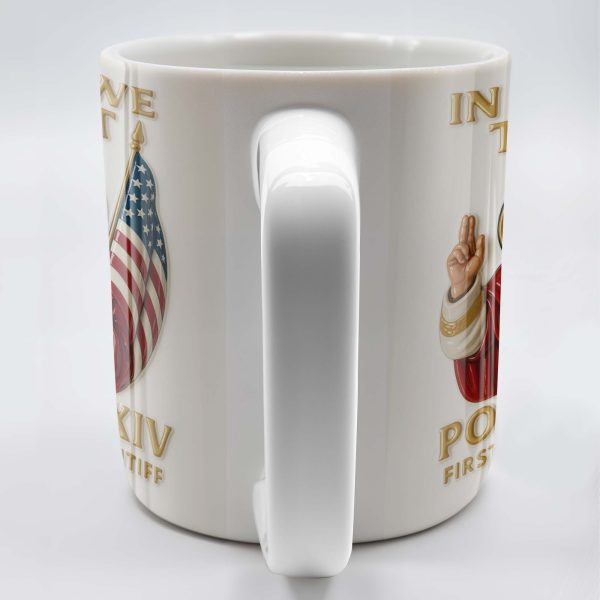 In God We Trust, Pope And American Flag - Personalized Custom Coffee Mug - FTH079_MG
