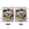 In Honor Of Service, Military Uniform and U.S. Flag - Personalized Custom Coffee Mug - GRAD280_MG