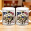 In Honor Of Service, Military Uniform and U.S. Flag - Personalized Custom Coffee Mug - GRAD280_MG