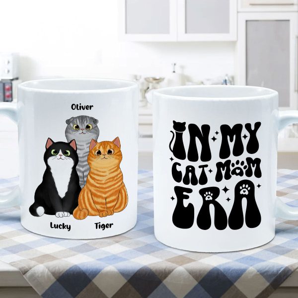 In My Cat Mom Era Fluffy Cats Gift For Cat Mom Cat Lover Personalized Mug