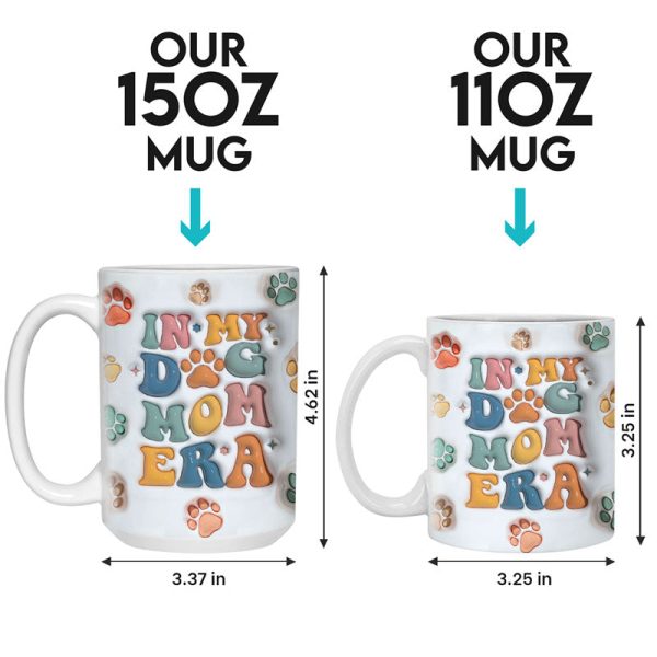 In My Fur Dad Era - Dog & Cat Personalized Custom 3D Inflated Effect Printed Mug - Gift For Pet Owners, Pet Lovers