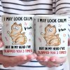 In My Head I've Slapped You 3 Times - Cat Personalized Custom Mug - Gift For Pet Owners, Pet Lovers