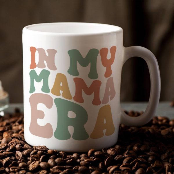In My Mama Era Coffee Mug, Funny Gift for New Mom Pregnant Expecting Mom, Mothers Day Birthday Gift for Mama to Be from Husband Daughter Son