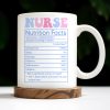 In My Nurse Era, Nurse Nutrition Facts, Nurse Cap And Medical Symbols - Personalized Custom Coffee Mug - NUR013_MG