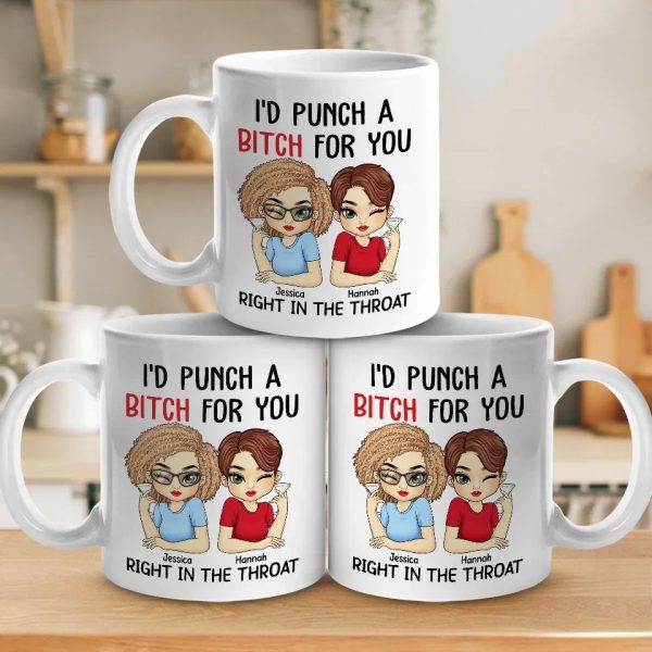 In The Sweetness Of Friendship Let There Be Laughter - Bestie Personalized Custom Mug - Gift For Best Friends, BFF, Sisters