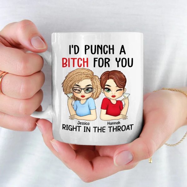 In The Sweetness Of Friendship Let There Be Laughter - Bestie Personalized Custom Mug - Gift For Best Friends, BFF, Sisters