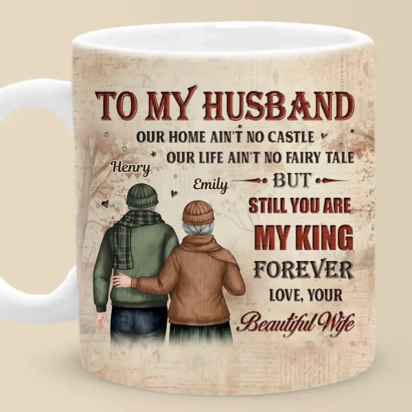 In Your Smile, I Find My Peace - Couple Personalized Custom Mug - Gift For Husband Wife, Anniversary