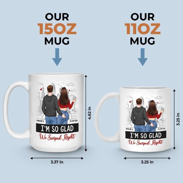 In Your Touch, I Find My Home - Couple Personalized Custom Mug - Gift For Husband Wife, Anniversary
