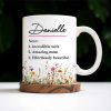 Incredible Wife Amazing Mom Effortlessly Beautiful With Wildflowers - Personalized Custom Coffee Mug - COL087_MG