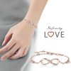 Infinity Endless Love Symbol Charm Adjustable Bracelet