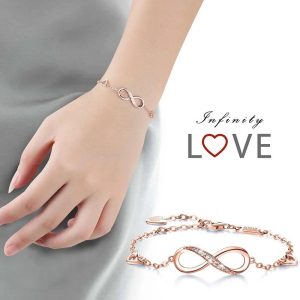 Infinity Endless Love Symbol Charm Adjustable Bracelet