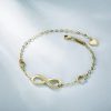 Infinity Endless Love Symbol Charm Adjustable Bracelet