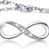 Infinity Endless Love Symbol Charm Adjustable Bracelet