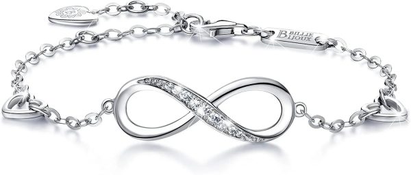 Infinity Endless Love Symbol Charm Adjustable Bracelet