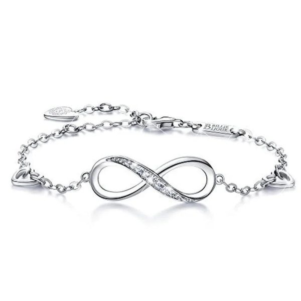 Infinity Endless Love Symbol Charm Adjustable Bracelet