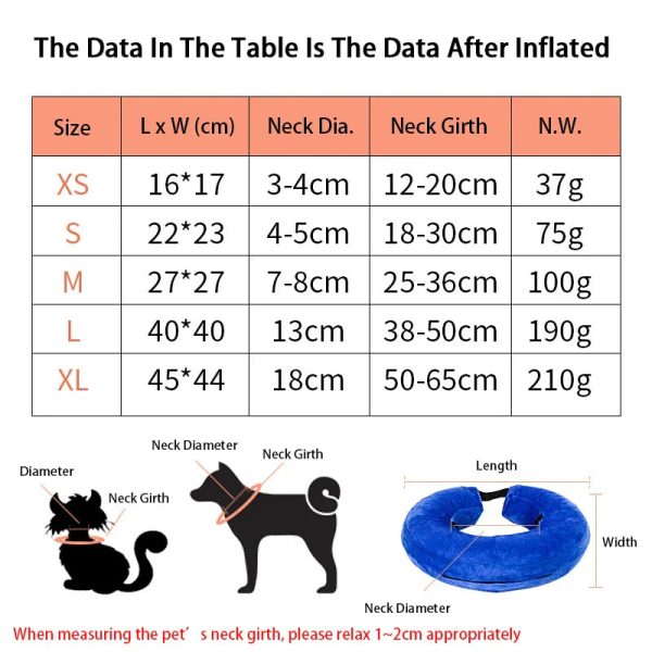 Inflatable Pet Recovery Collar
