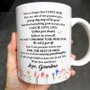 Inspirational Love Message With Flowers For Granddaughter - Personalized Custom Coffee Mug - GDT123_MG