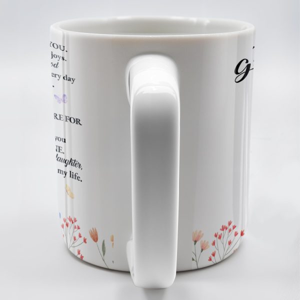Inspirational Love Message With Flowers For Granddaughter - Personalized Custom Coffee Mug - GDT123_MG