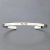 Inspirational Quotes Cuff Bracelet " DON'T WORRY BE HAPPY " Metal Engraved Bracelet