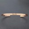 Inspirational Quotes Cuff Bracelet " DON'T WORRY BE HAPPY " Metal Engraved Bracelet