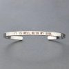 Inspirational Quotes Cuff Bracelet " DON'T WORRY BE HAPPY " Metal Engraved Bracelet