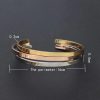 Inspirational Quotes Cuff Bracelet " DON'T WORRY BE HAPPY " Metal Engraved Bracelet
